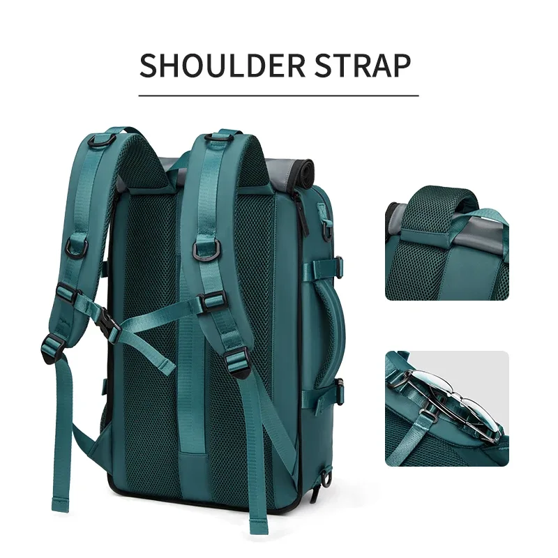 sac à dos de voyage pour femme, sac à dos imperméable pour ordinateur portable de 16 pouces avec sac à chaussures, port de chargement usb caché, sac à dos de randonnée et de camping