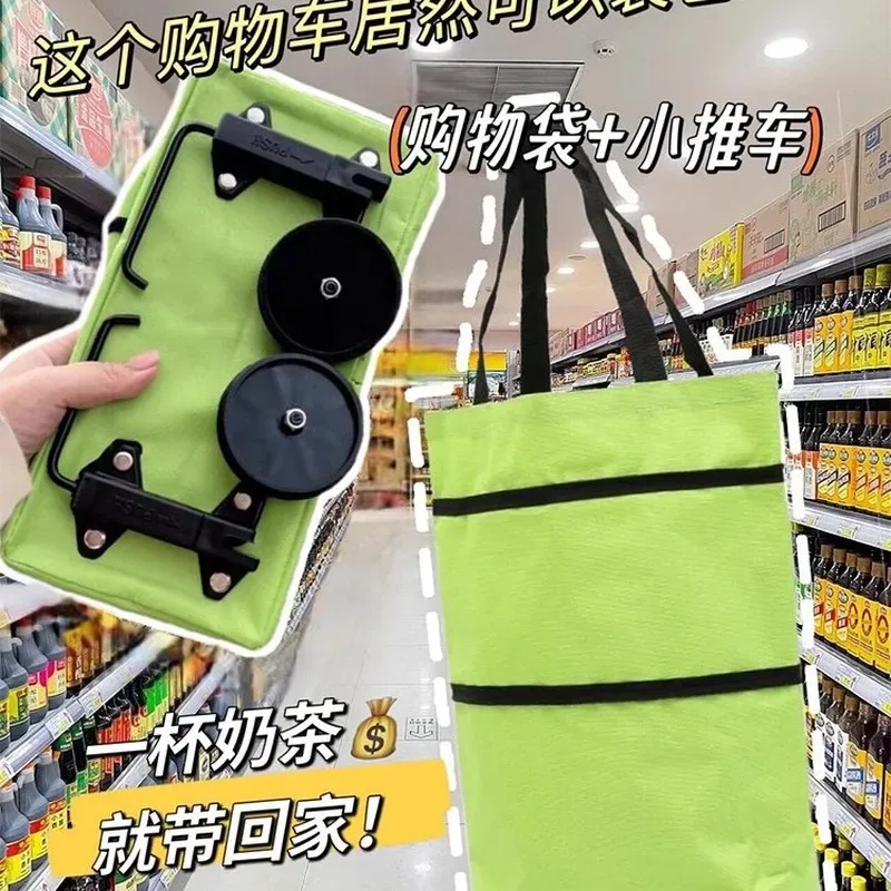 sac de courses pliable à roulettes avec logo personnalisé, grande capacité, sac fourre-tout à roulettes pour femmes, pour la maison, le supermarché et les courses.