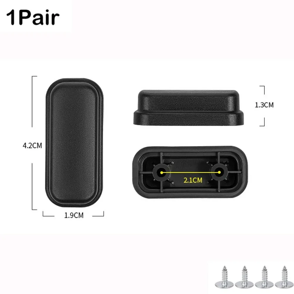patins de protection en plastique noirs pour bagages avec vis, support inférieur de valise, pièce de rechange universelle pour toutes les valises