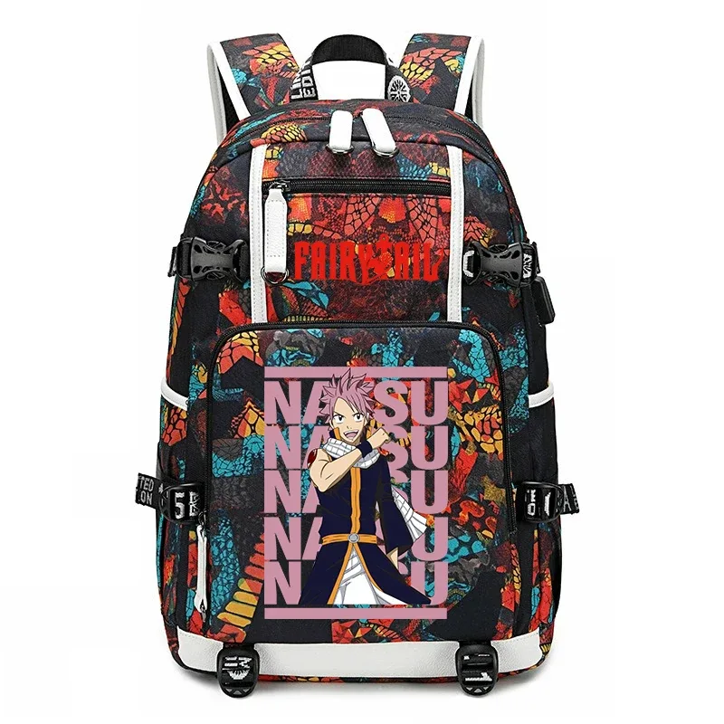 sac à dos d'école imprimé fairy tail anime, grande capacité, sac à livres pour adolescents et enfants, sac à dos de voyage décontracté