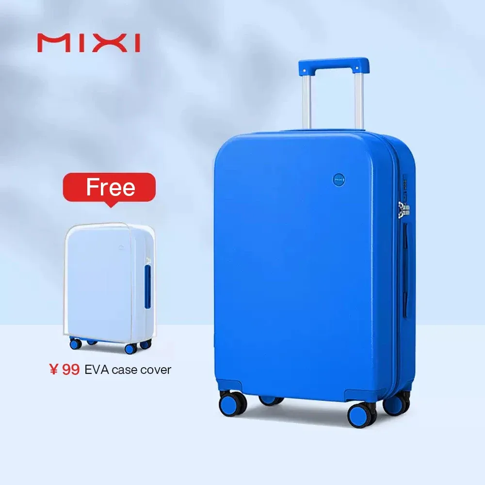 mixi femmes bagages pc valise voyage boîtier de chariot hommes muet spinner roues bagages roulants tsa serrure sacs à main m9236