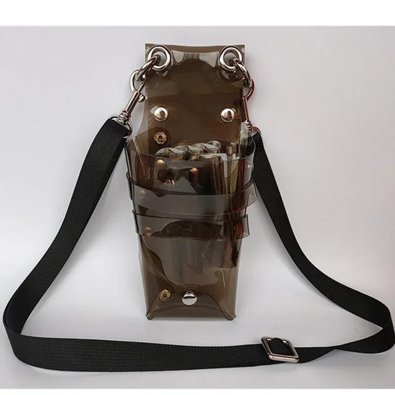 sac de rangement transparent pour ciseaux de coiffure, 1 pièce, 10 documents, étui de salon, support en poudres, sacoche, outil de coiffure, 2 #