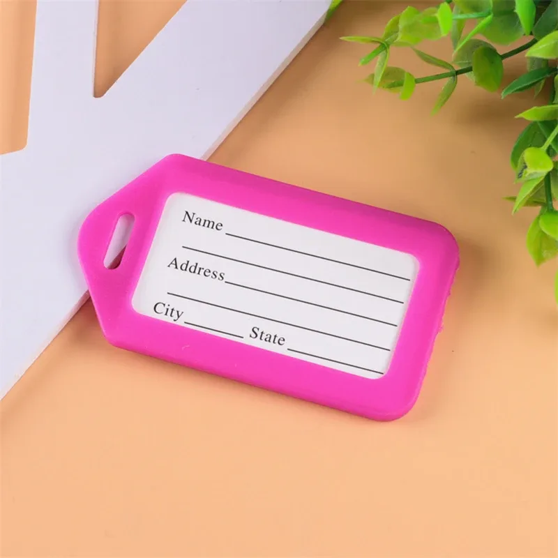 étiquettes de bagage en plastique, étiquette de valise, étiquettes de sac, nom, adresse, étiquette d'identification, accessoires de voyage, 20 pièces