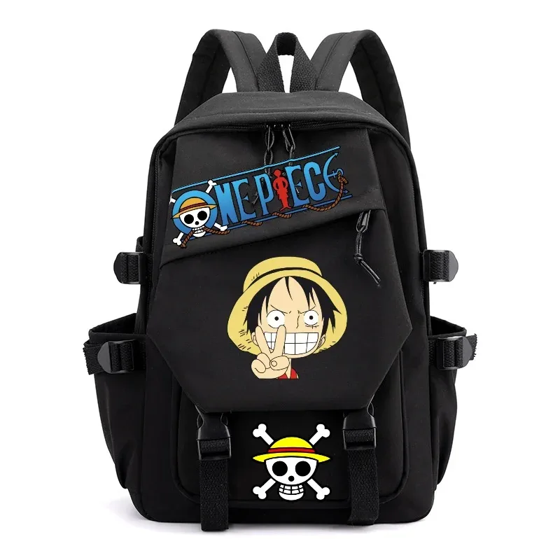 sac à dos one piece pour adolescents, sac à dos pour ordinateur portable, monkey d. luffy, grande capacité, sacs d'école pour étudiants, sac de voyage décontracté pour l'extérieur