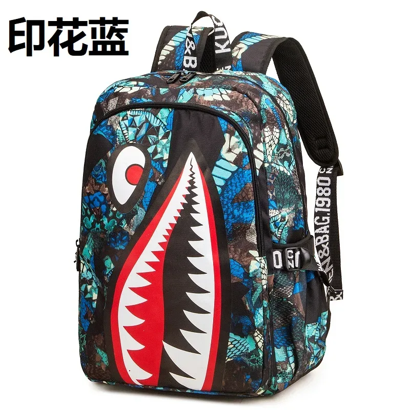 sacs à dos impressions de bouche de décodage cool, sacoches d'université solomon pour garçons, cartables unisexes, sacs imperméables pour étudiants, sacs de grande capacité