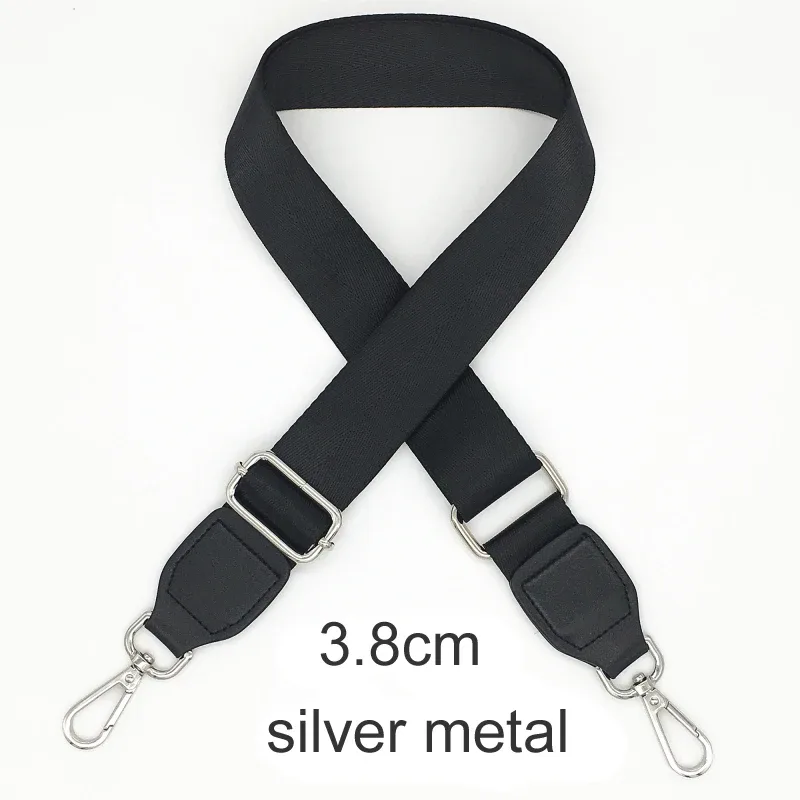 sangles de sac de couleur noire pour femmes, sacoches à bandoulière, ceinture large réglable, accessoires de pièces de sac à bandoulière