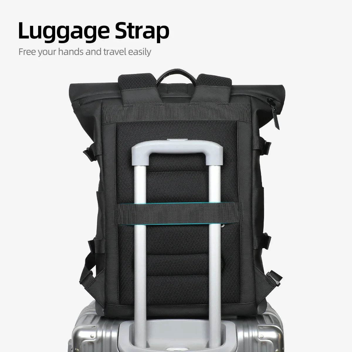 hk sac à dos étanche à roulettes pour hommes grande capacité extensible 17 pouces pochette d'ordinateur loisirs voyage sac à dos randonnée camping sacs