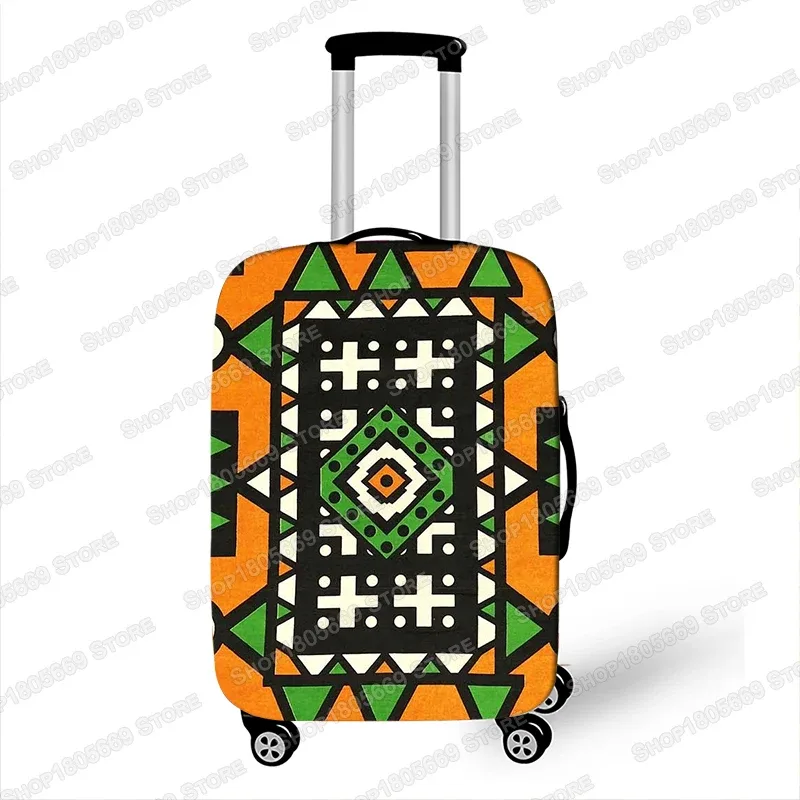 housse de bagage imprimée à motif afro pour voyage, housse de valise marron pour femmes africaines, housse de protection élastique pour chariot de voyage