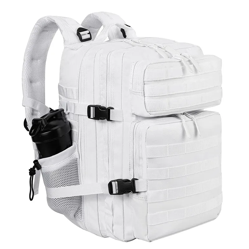 sacs à dos tactiques d'extérieur 45l, sac de sport d'athlète de grande capacité pour fitness, sport, entraînement, randonnée, avec porte-bouteille