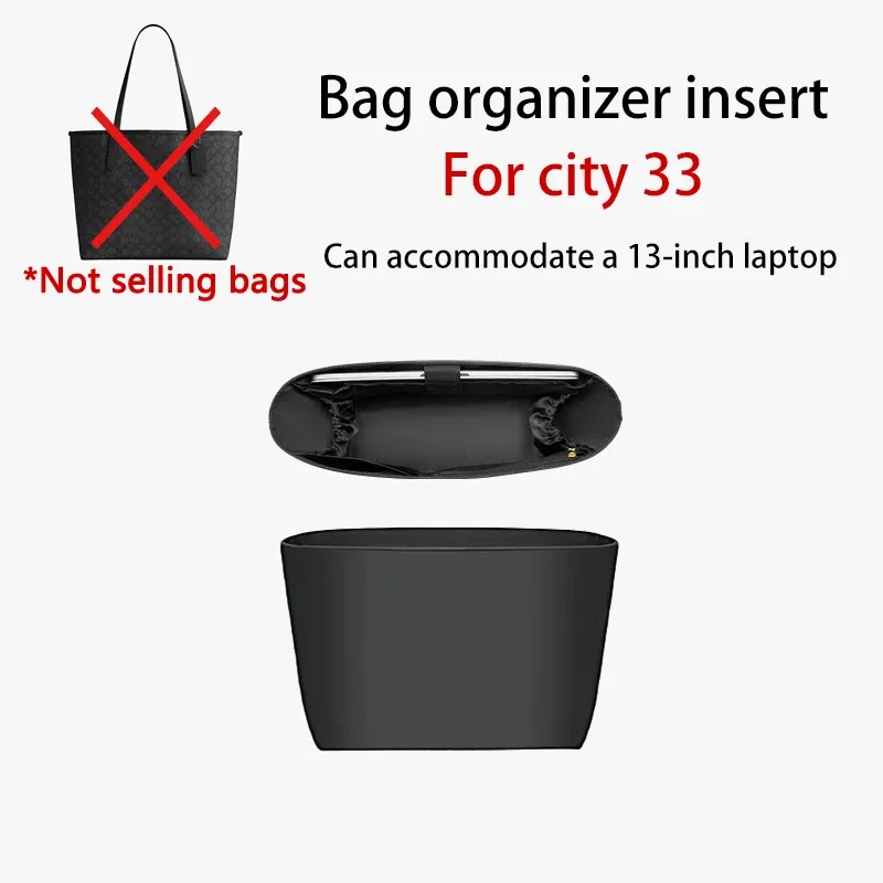 support de forme pour sac fourre-tout signature city33, sac de rangement étanche avec fermeture éclair et compartiment pour gobelet, pour une organisation soignée et un rangement tridimensionnel