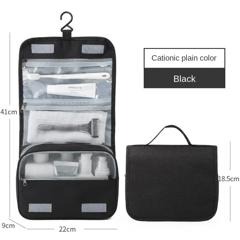 trousse de toilette pliable et étanche pour voyage, séparation sèche et humide, sac de rangement pour cosmétiques, sac à cosmétiques de grande capacité