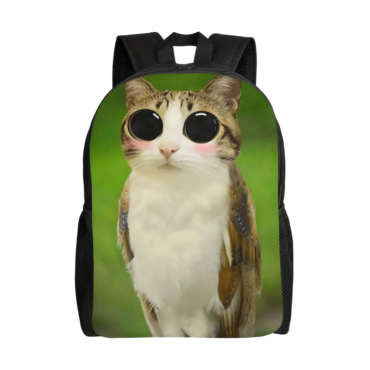 sac à dos pour femmes owl cat meowl alien meme, sac d'école décontracté, sac à dos pour ordinateur portable, sac de voyage pour adolescents