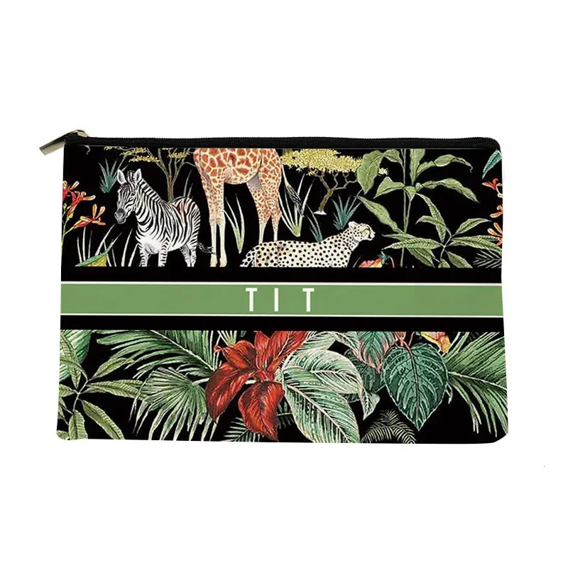 sac de maquillage avec nom personnalisé, cadeau de demoiselle d'honneur, organisateur de cosmétiques de voyage, sac latéral en toile pour dames, trousse à crayons, porte-monnaie de rangement 25