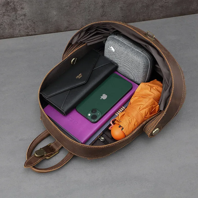"sac à dos coccinelle vintage fait à la main – véritable cuir de vachette de qualité supérieure, sac à dos élégant et chic de rue tendance