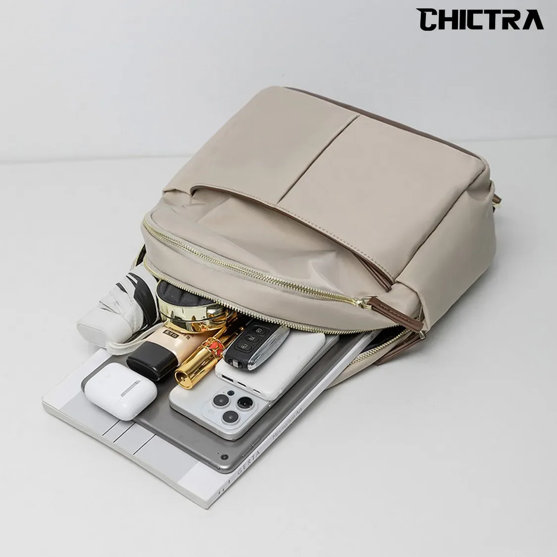 chictra mode sac à dos sacs pour femmes style décontracté léger fille sacs à dos simplicité couleur unie portable cabine travelbag