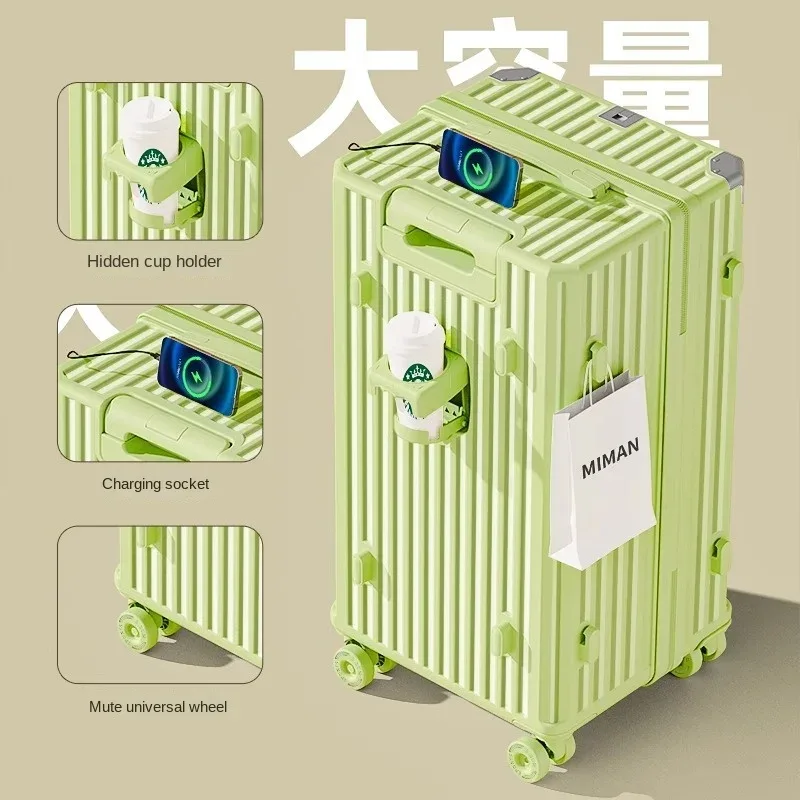 valise multifonctionnelle de grande capacité de 30/ 32 pouces, boîtier de chariot pour étudiants, étui de voyage pc durable avec roues absorbant les chocs