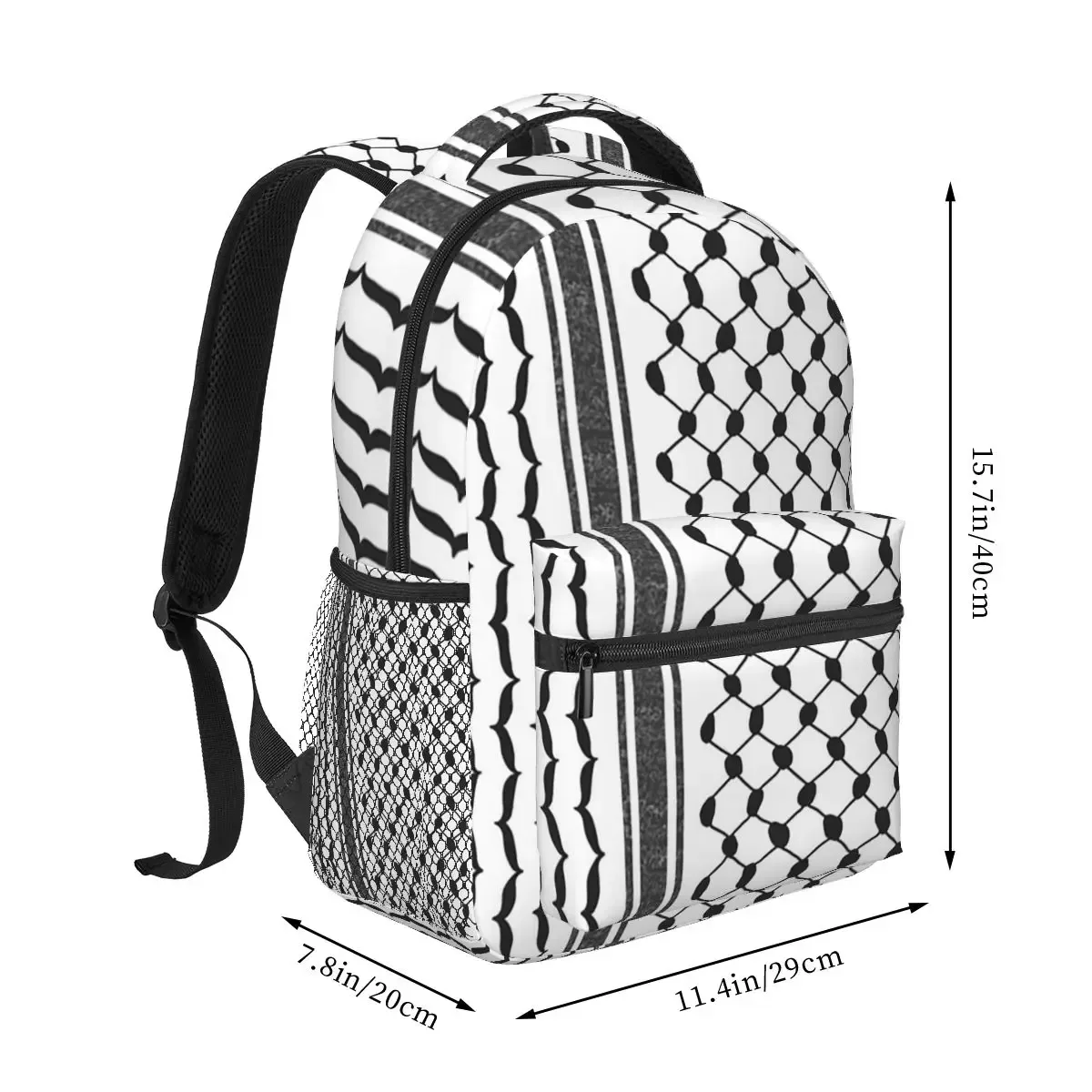 Sac à dos d'étudiant Hattah (Keffiyeh), sac d'école, sac de randonnée, sac de voyage pour hommes et femmes, sac à dos tendance, sacs à bandoulière
