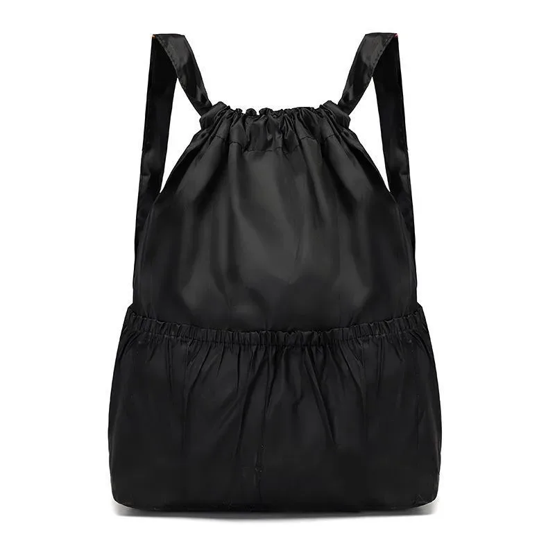 sac à dos de sport de plein air léger de grande capacité, sac à dos polyvalent en nylon avec cordon de serrage pour femmes