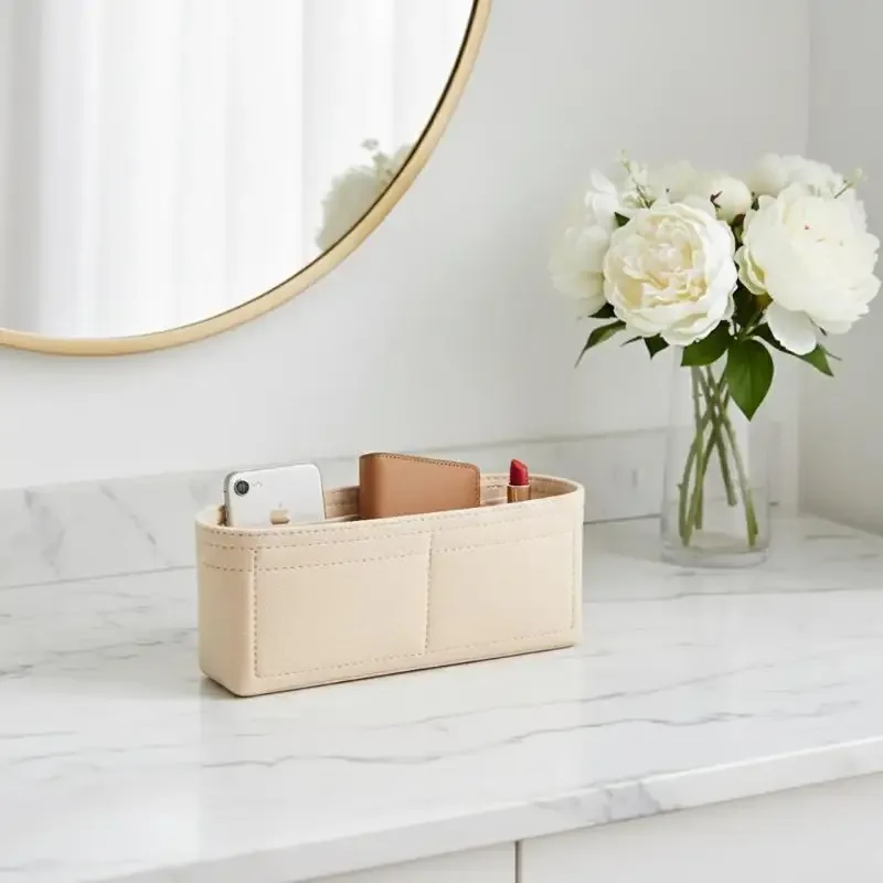 organisateur de sac en feutre pour maquillage et cosmétiques, parfait pour les sacs à main et pochettes, séparateur de rangement intérieur pour femmes