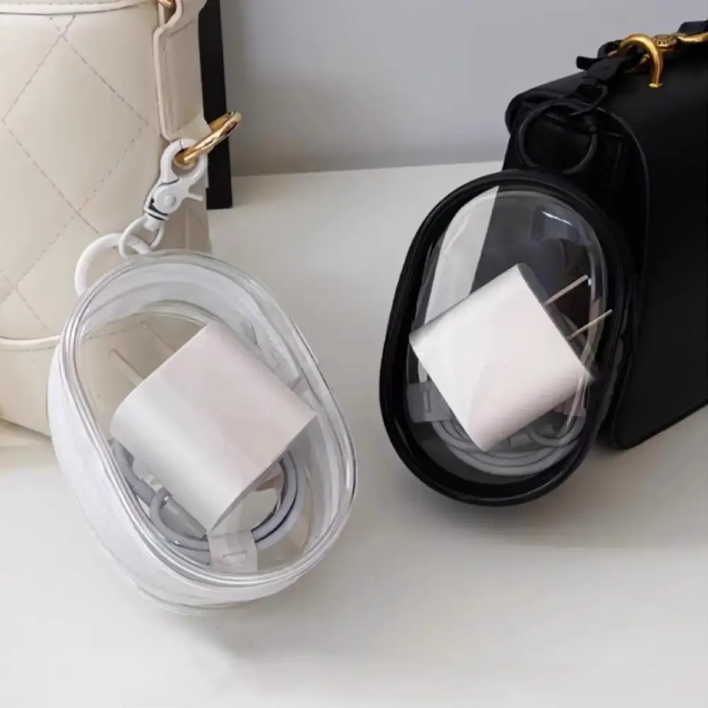 étui de présentation transparent pour poupée de 10 cm, mini pochette de rangement multifonction, organiseur portable pour câbles de chargeur de voyage, sac porte-clés