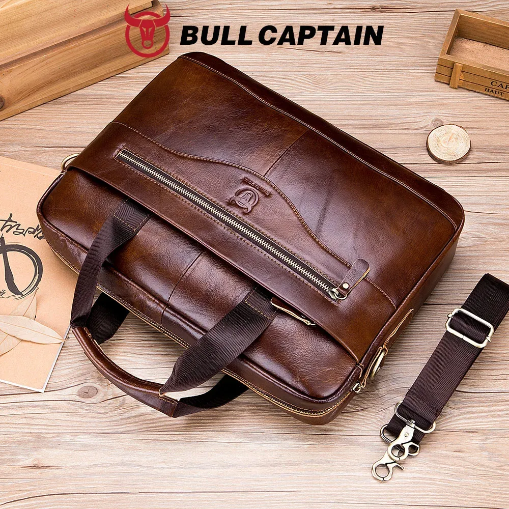 bullcaptain-sac à main en cuir group pour homme, sacoche pour bombes, ordinateur portable de 14 pouces, bureau, affaires