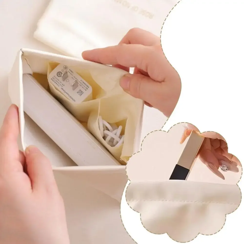 pochette de voyage imperméable en cuir pu végétalien pour cosmétiques, mini sac de rangement pour écouteurs et câbles de charge, organiseur de maquillage