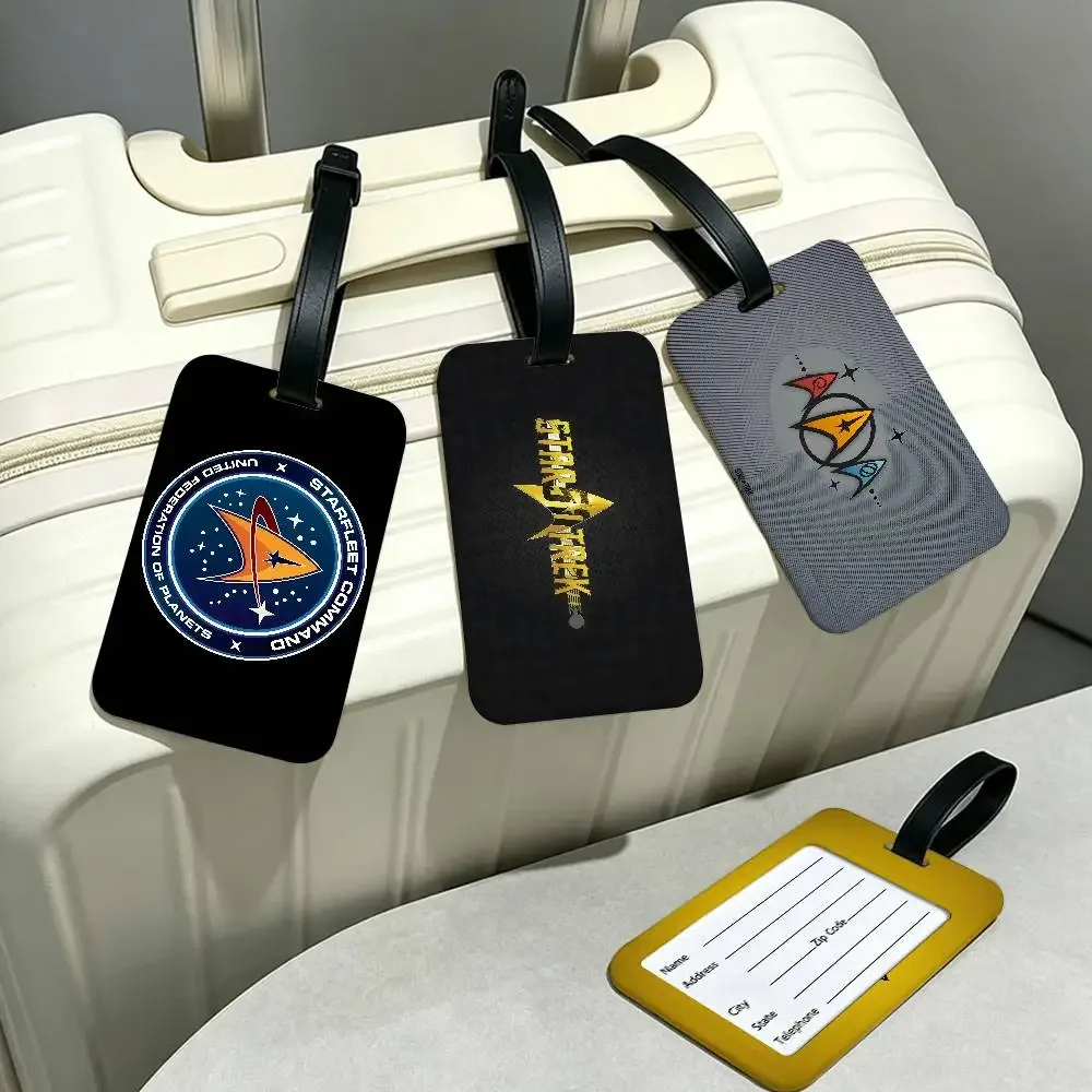 étiquette d'identification de bagages en pvc s-star t-trek scifi, porte-carte d'information anti-perte, étiquette nominative pour valise de voyage