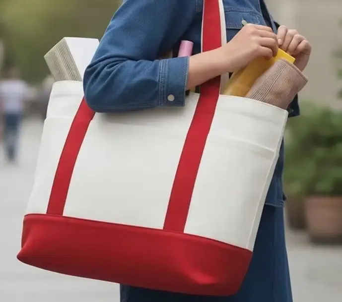 sac fourre-tout en toile personnalisé avec logo imprimé, sac de shopping écologique en coton avec poignées, sa