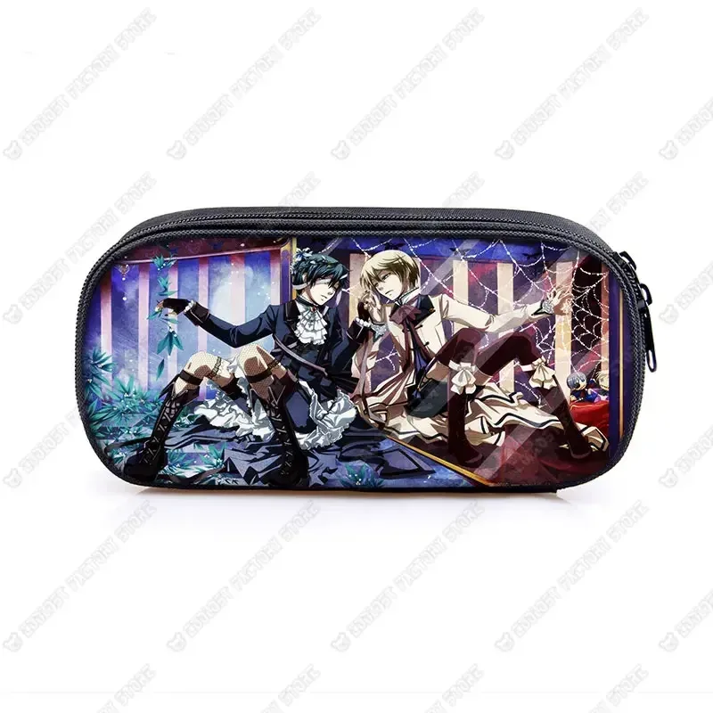 trousse à cosmétiques anime black butler, sac à crayons, sacs de papeterie pour garçons et filles, porte-crayons pour enfants, fournitures scolaires