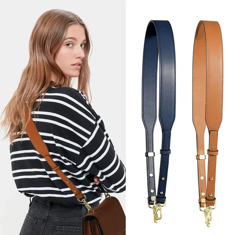 103-113 cm réglable en cuir véritable épaule sac à bandoulière sangle remplacement sac à main ceinture femmes sac à main bricolage sacs accessoire personnalisé