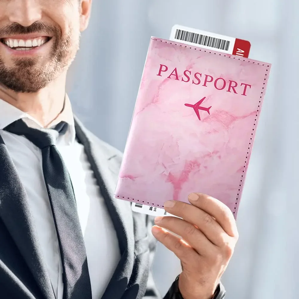 étui de passeport imprimé série rose rouge, porte-passeport, accessoires de voyage, housse de protection pour avion