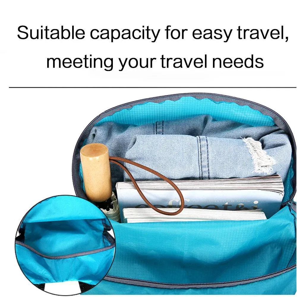 jjyy sac à dos pliable et étanche pour sports de plein air - sac de voyage portable ultra léger pour voyage camping course à pied fitness shopping
