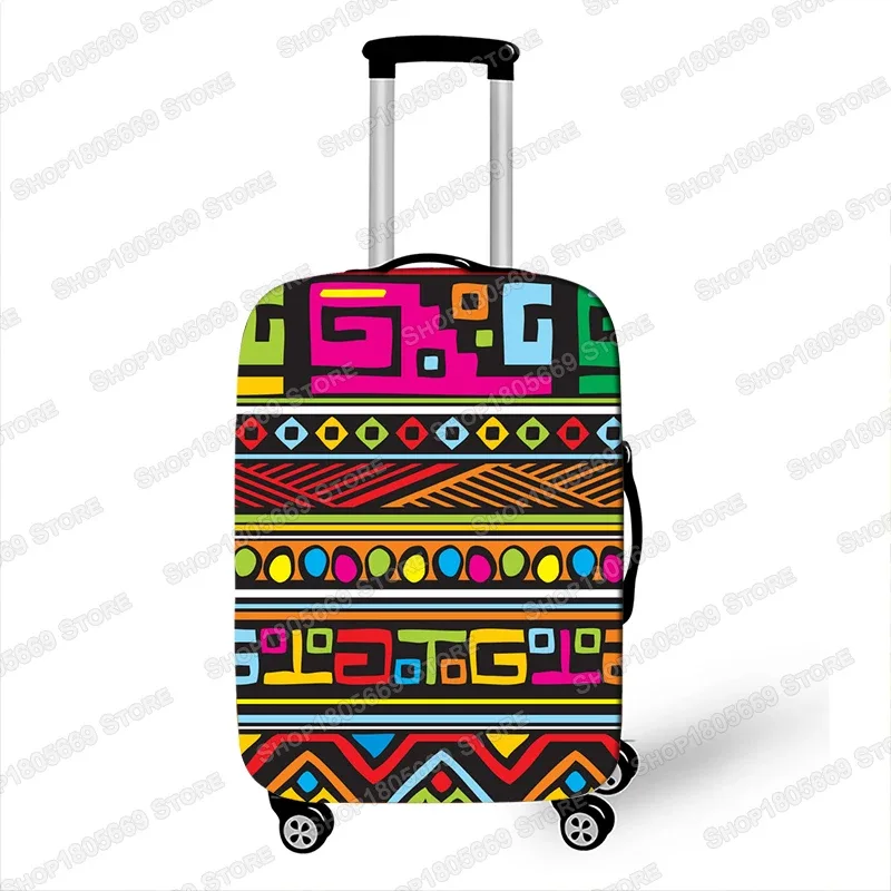 housse de bagage imprimée à motif afro pour voyage, housse de valise marron pour femmes africaines, housse de protection élastique pour chariot de voyage