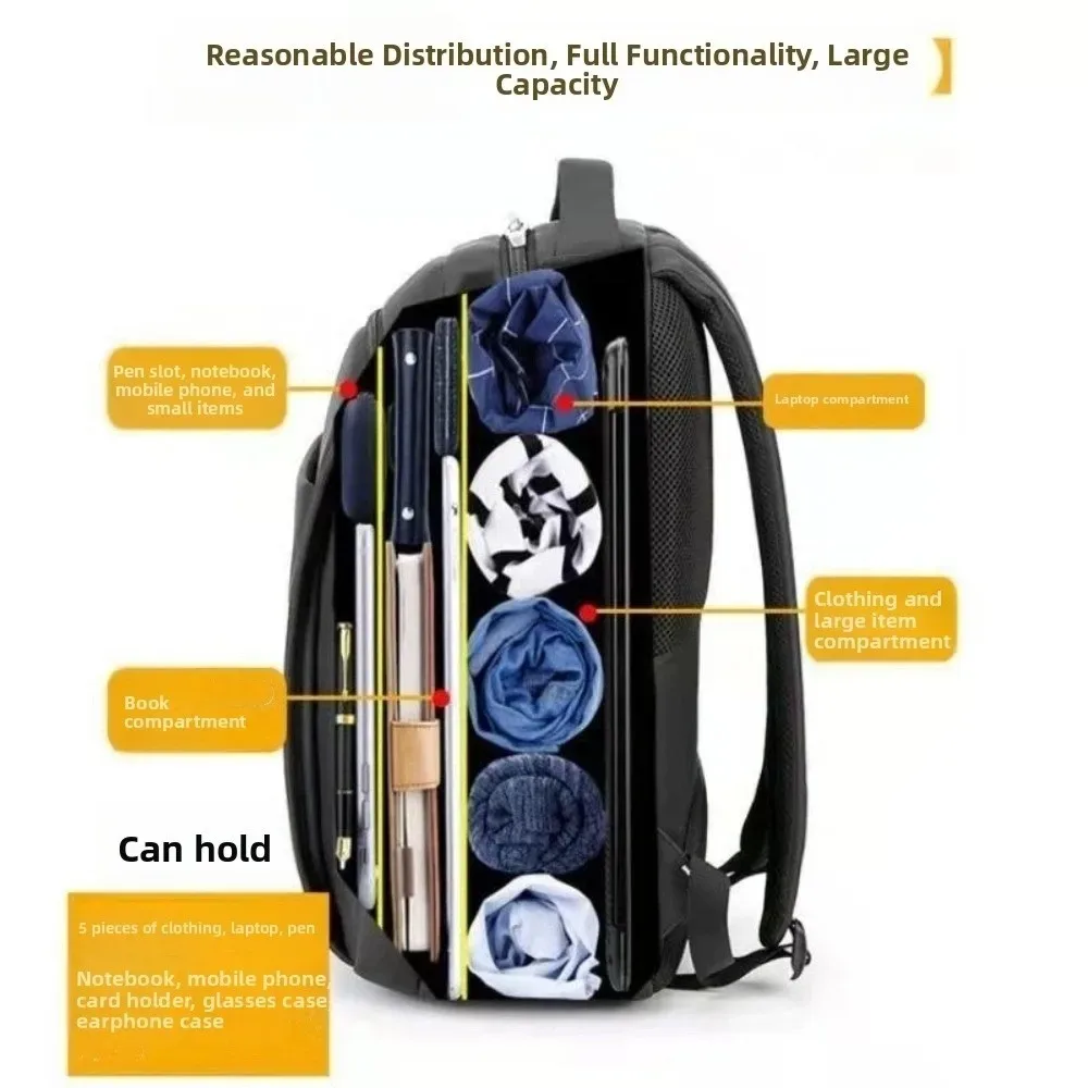 sac à dos multifonctionnel pour ordinateur portable d'affaires, avec port de chargement usb, grande capacité, sac d'ordinateur décontracté, étanche, résistant à l'usure
