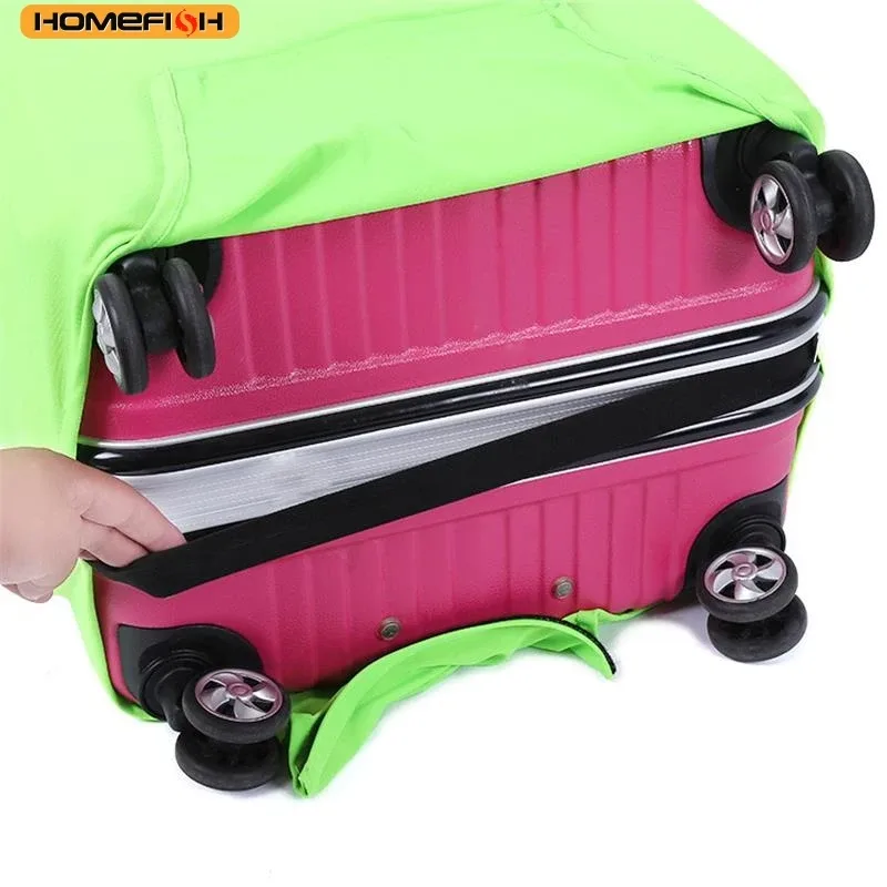 homefish housse de valise élastique, housse anti-poussière simple de couleur unie, convient aux valises de 18 à 28 pouces