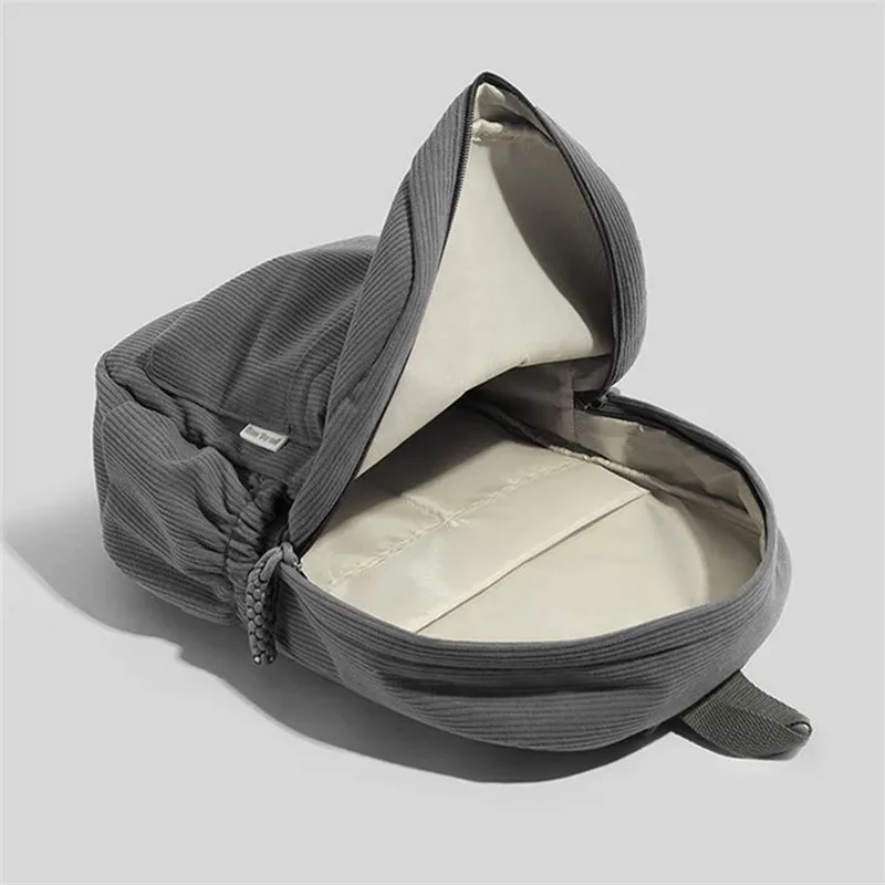 sac à dos en velours côtelé neutre sacs à dos de grande capacité options de couleurs élégantes et polyvalentes sac à dos décontracté pour un usage quotidien à l'école ou aux voyages
