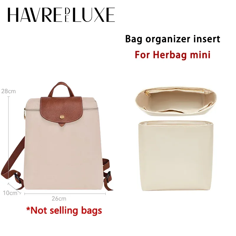 insert organisateur de sac pour sac à dos longchamp, rangement en nylon, support de sac en platine, rangement, modification intérieure, accessoires de sac