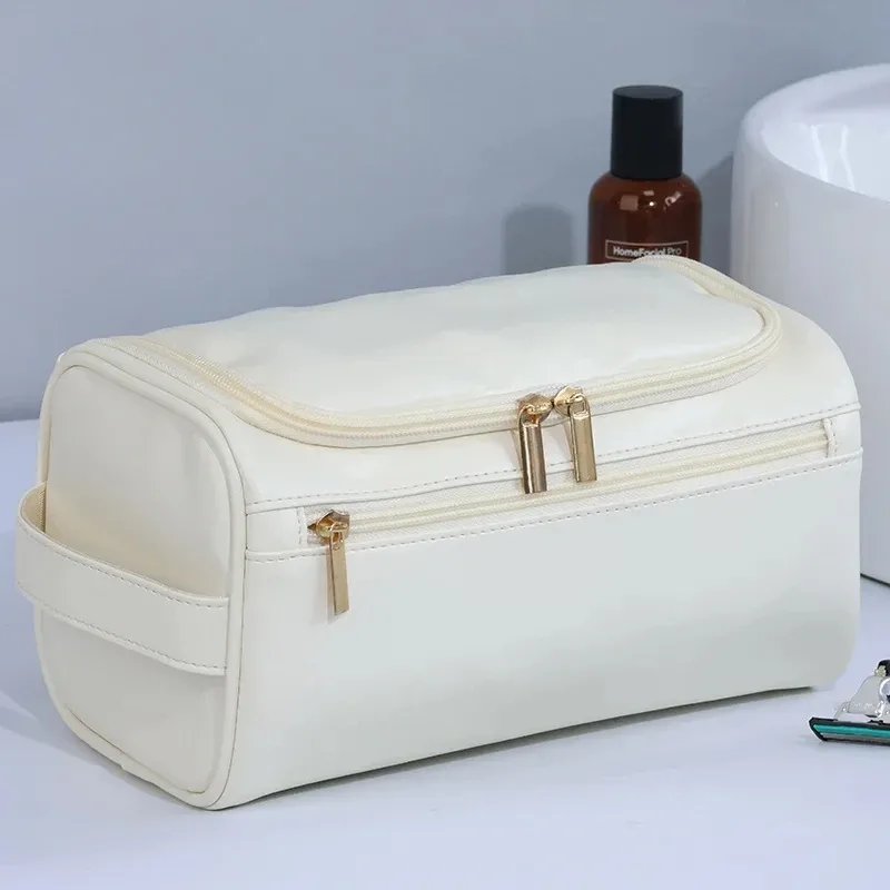 trousse de toilette vintage pour hommes - trousse à cosmétiques de voyage de luxe trousse de lavage suspendue pour les voyages d'affaires pochette de rangement pour organisateur de maquillage masculin