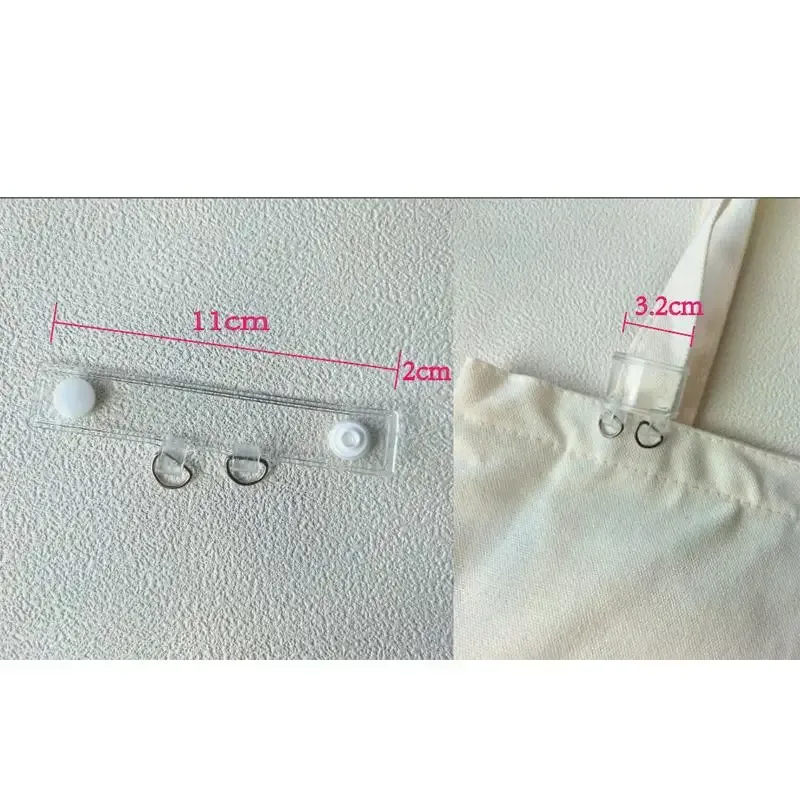 2 pièces boucle d'extension de sangle de sac en pvc, boucle transparente pour sac à dos, clip de fixation rapide, accessoires de bagage