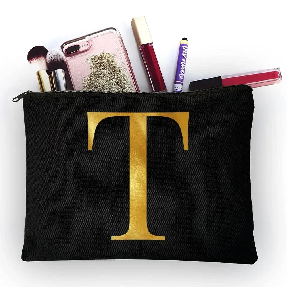 sacs à cosmétiques pour femmes, 26 lettres imprimées, jolis sacs à main de rangement portables de voyage décontractés, trousse de maquillage, trousse de toilette, offre spéciale