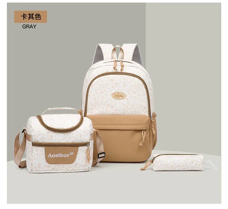 sacs d'école pour adolescentes, sac de voyage imprimé pour enfants, sac à dos orthopédique 3 pièces/ensemble