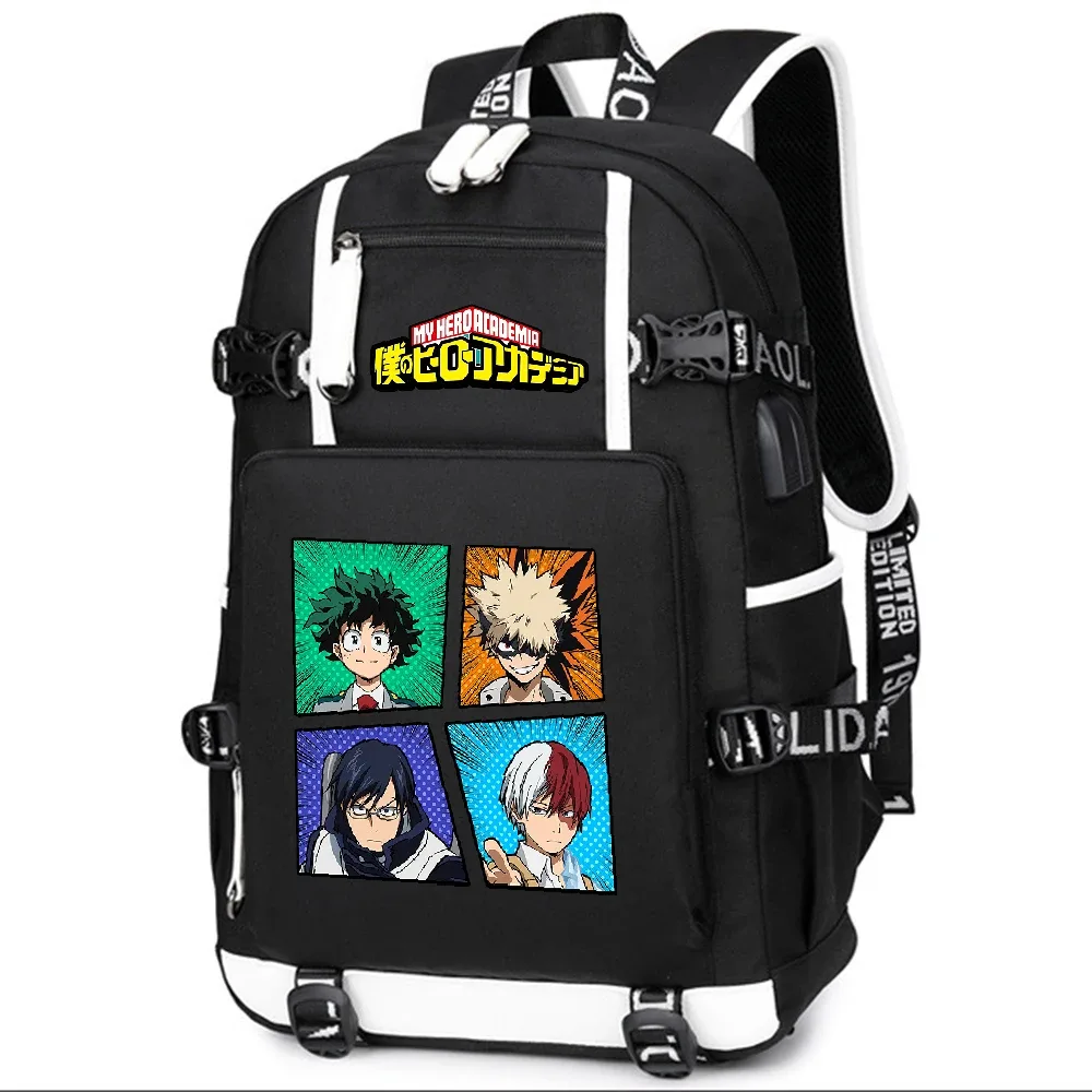 grand sac à dos anime oxford pour adolescentes, sac de voyage étanche, sac à dos bakugou katsuki pour hommes