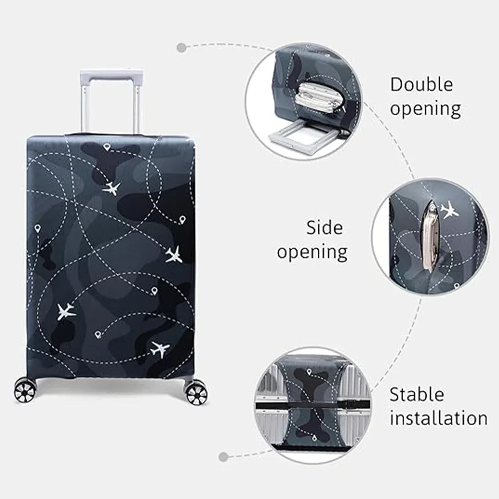 housse anti-poussière élastique pour sac de voyage, série rose, 18-32 pouces, résistante à l'usure, plusieurs styles