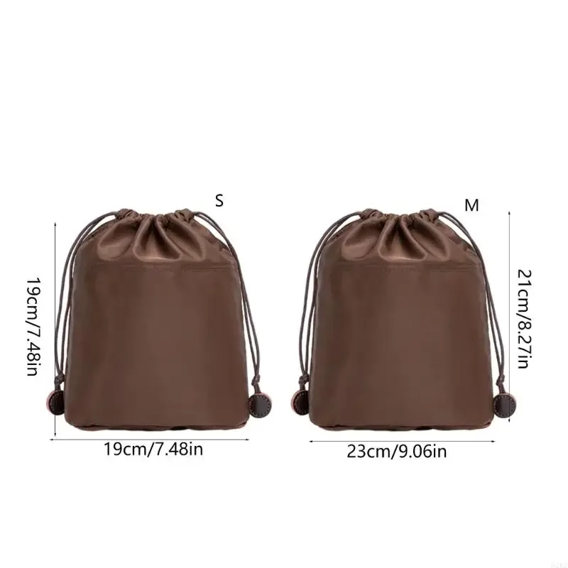 organisateur de sac à main avec cordon de serrage, organisateur conçu pour sac seau, sac intérieur en nylon, sac à bandoulière, fourre-tout