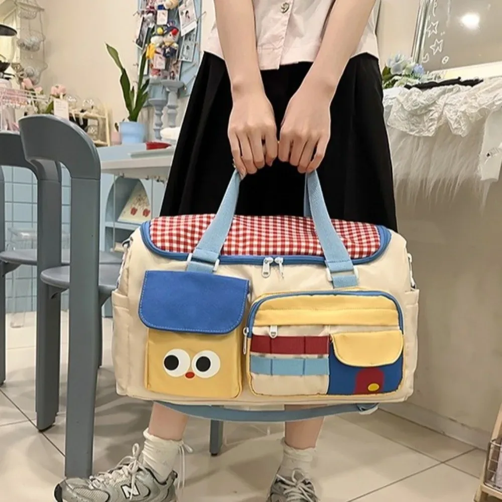 nouveau sac de voyage en tissu oxford, sac à main de maternité léger au design mignon, sac de transport de grande capacité pour voyage de week-end