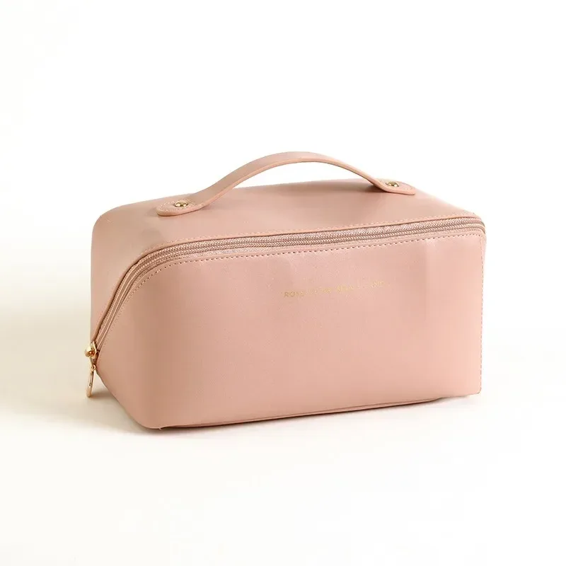 trousse de maquillage d'oreiller portable-nouveau style voyage pour femmes grande capacité organisateur de cosmétiques trousse de toilette pochette de rangement de cosmétiques