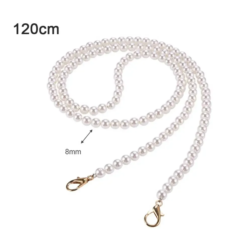 pièces de rechange portables pour sacs diy : longue bandoulière de sac en perles pour femme, chaîne de sac en perles, chaîne perlée pour sac fourre-tout, poignée de sac à main