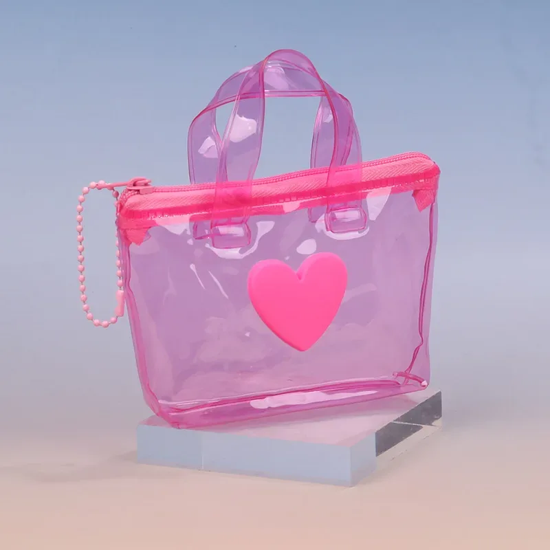 sac de rangement uni en forme de cœur, mini porte-monnaie étanche, porte-clés portable, étui pour écouteurs