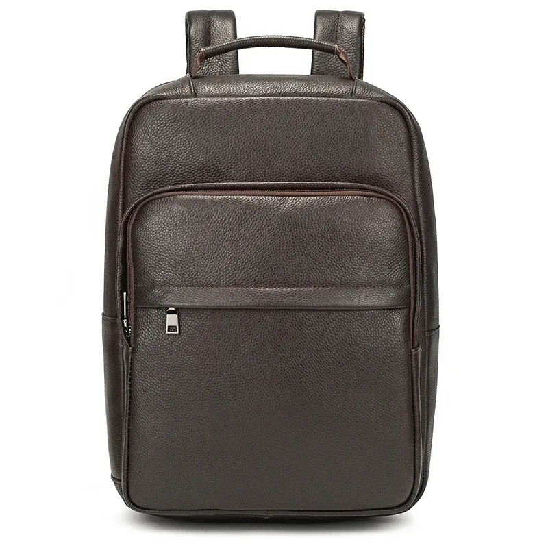sac d'école en cuir véritable pour hommes femmes sac à dos en peau de vache noire 14 15 16 pouces sacs à dos pour ordinateur portable sac de voyage mâle femme nouveau design
