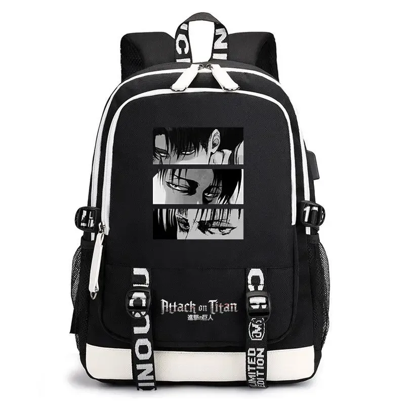 sac à dos anime attack on titan, cartable d'étudiant de grande capacité, léger et durable, peut accueillir un ordinateur de 16 pouces